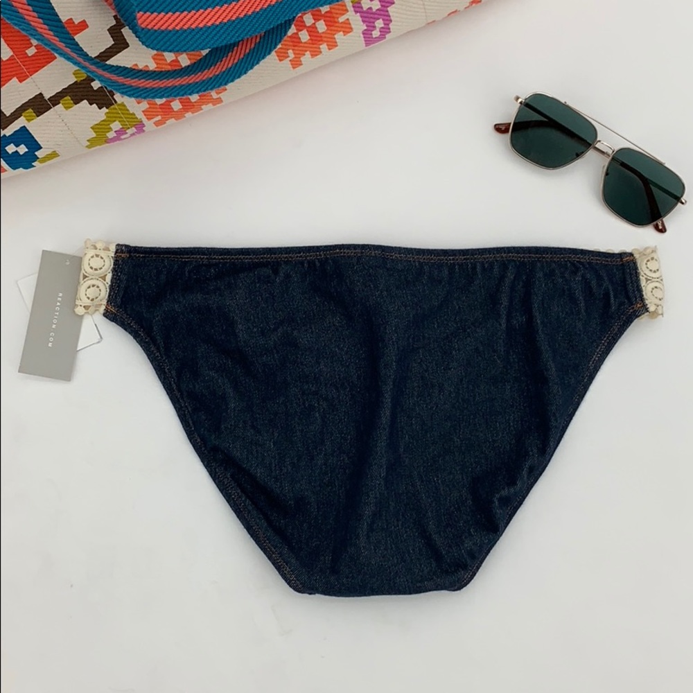 4/$25 NEW Kenneth Cole Denim Blue Bikini Bottom - Picture 4 of 4